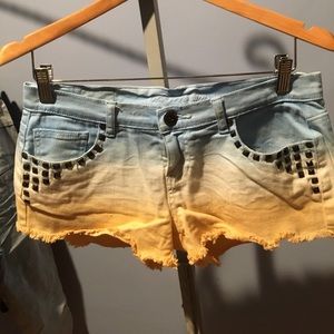 Blue+orange+white shorts